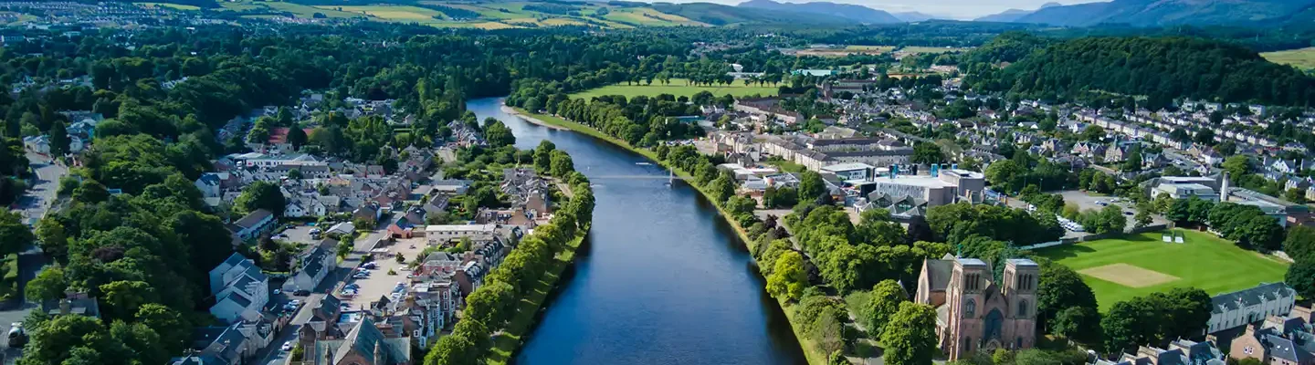 Birdseye view of Inverness.